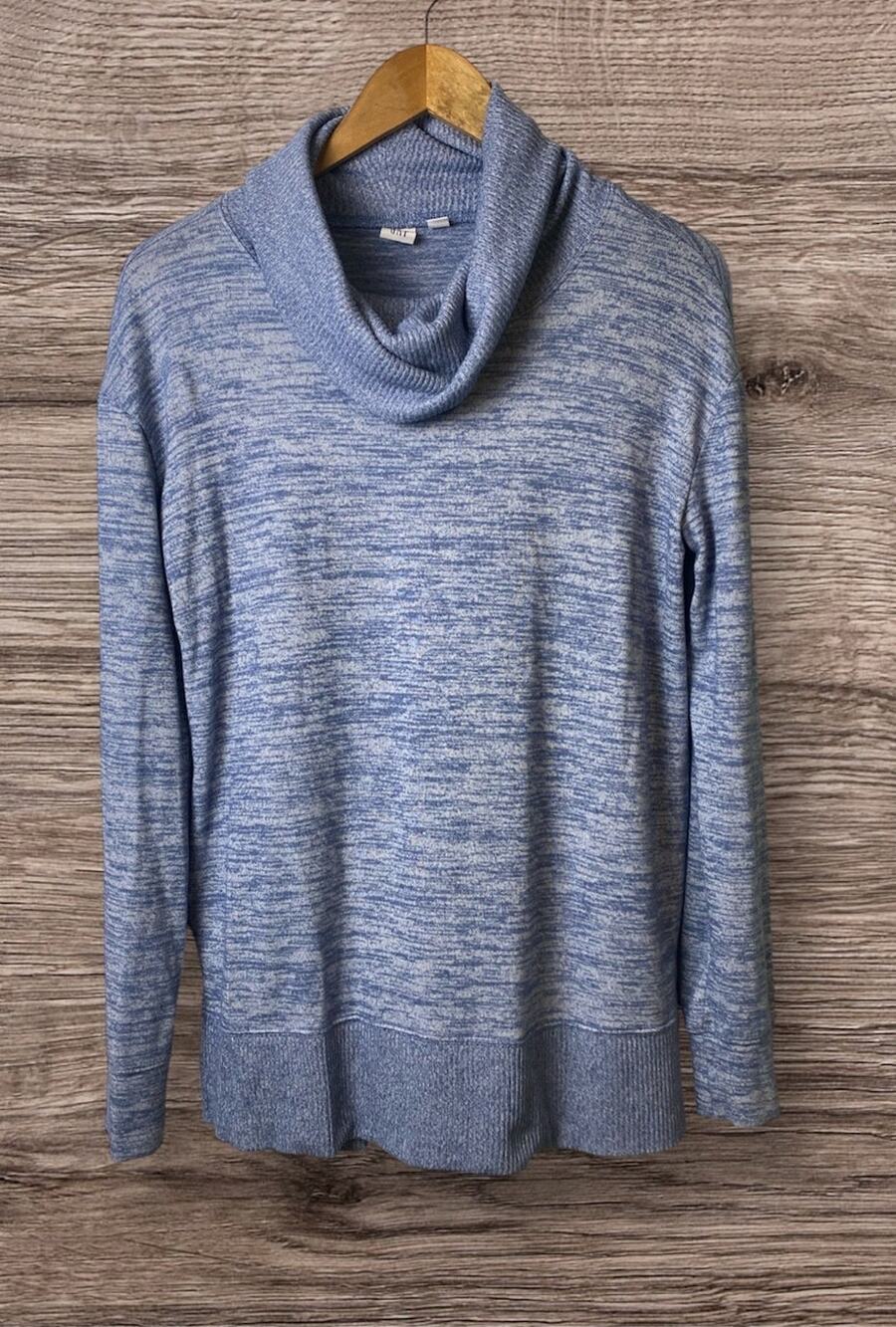 Gap Women’s Blue Marbled Cowl Neck Long Sleeve Sweater Size Small
